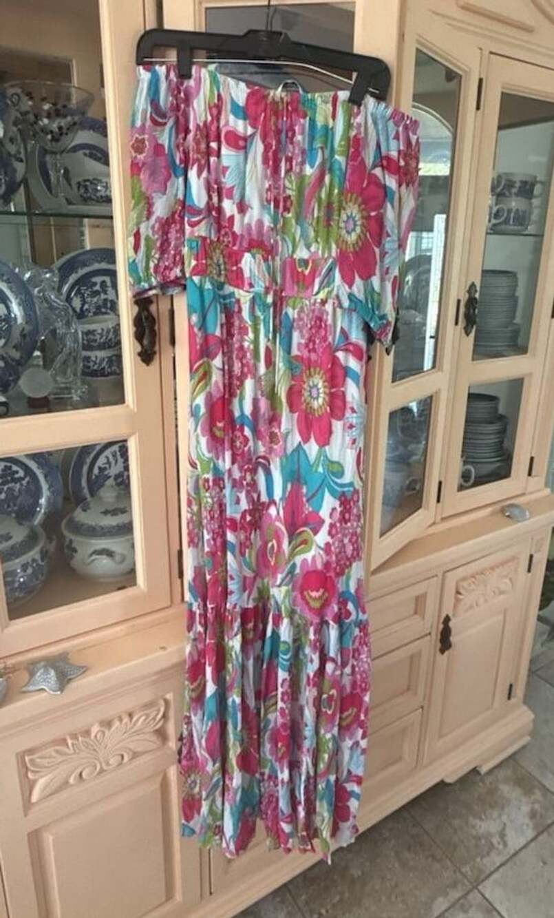 Trina Turk Off The Shoulder West Coast Maxi Dress